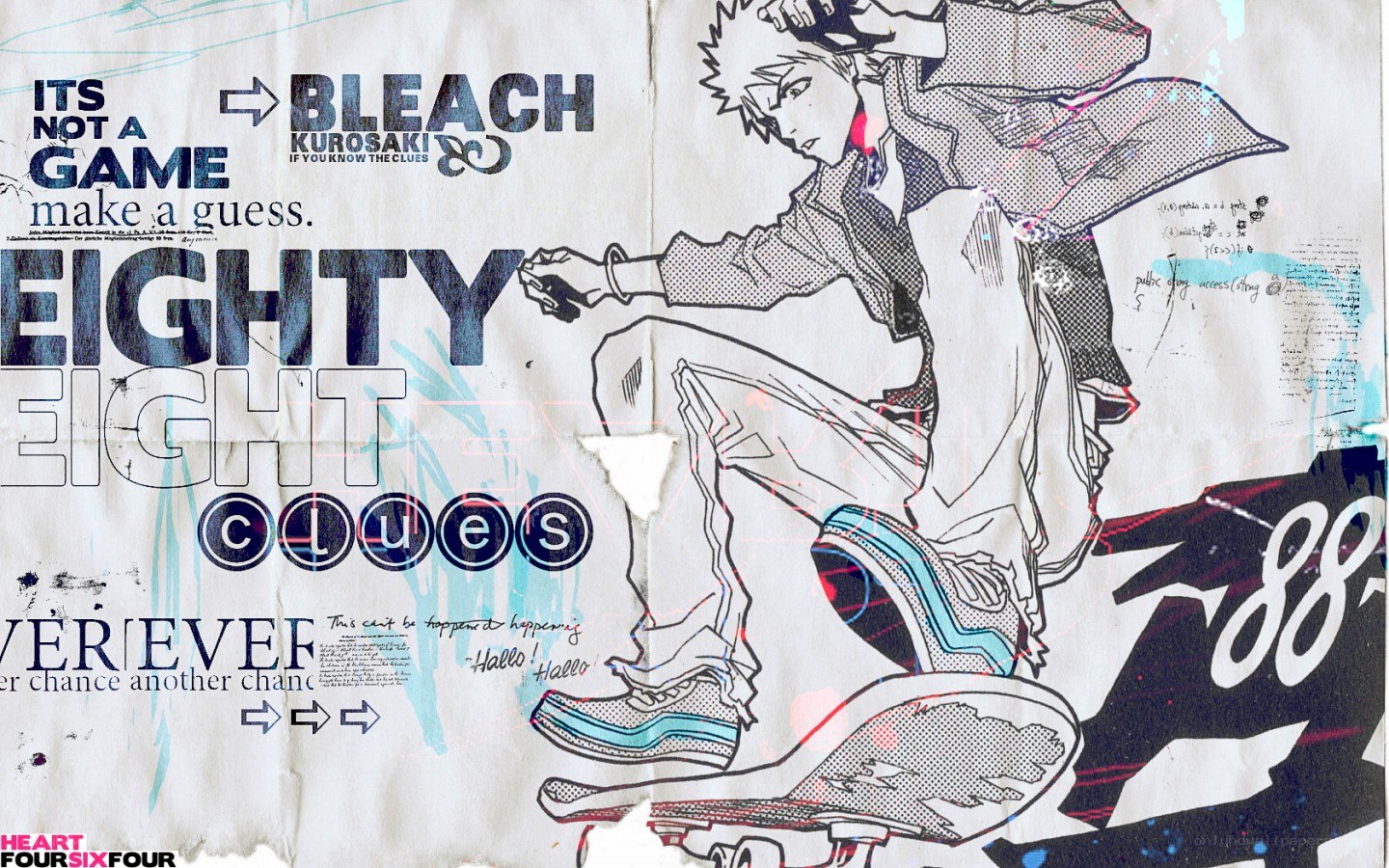 Bleach character on skateboard
