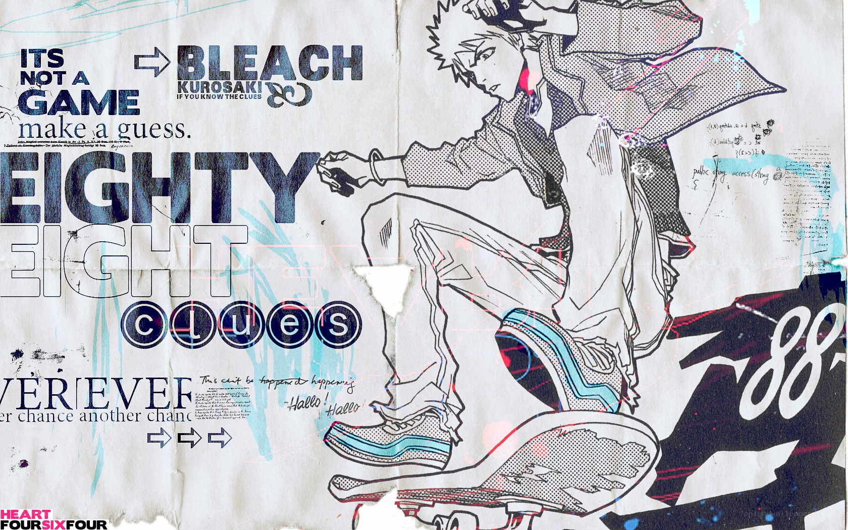 Bleach character on skateboard