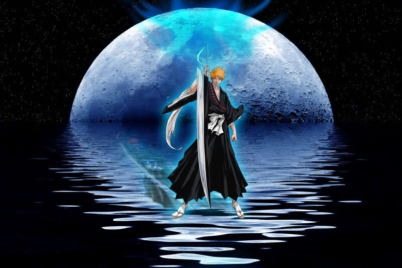 Bleach character on water