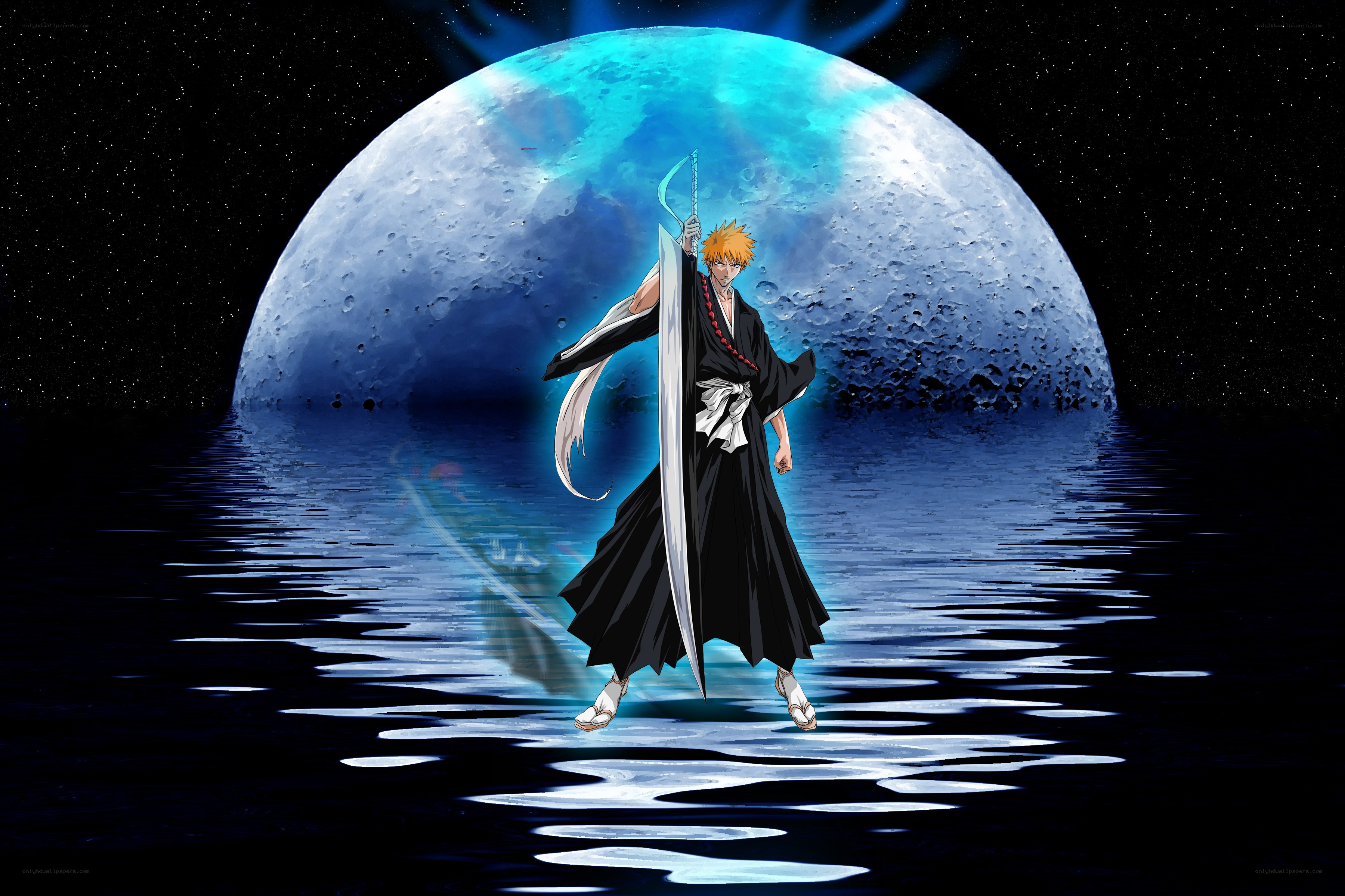 Bleach character on water