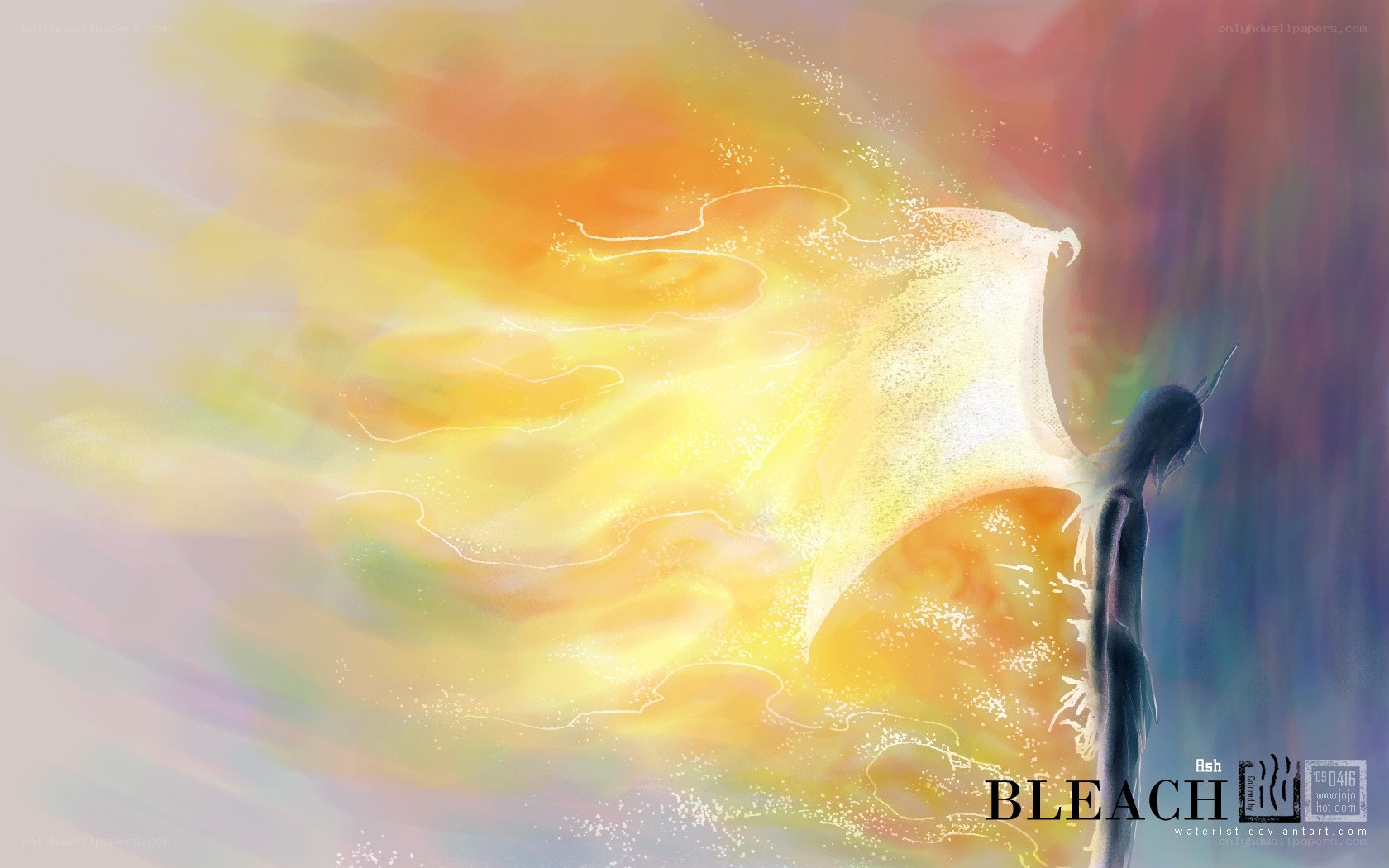 Bleach character with energy blast