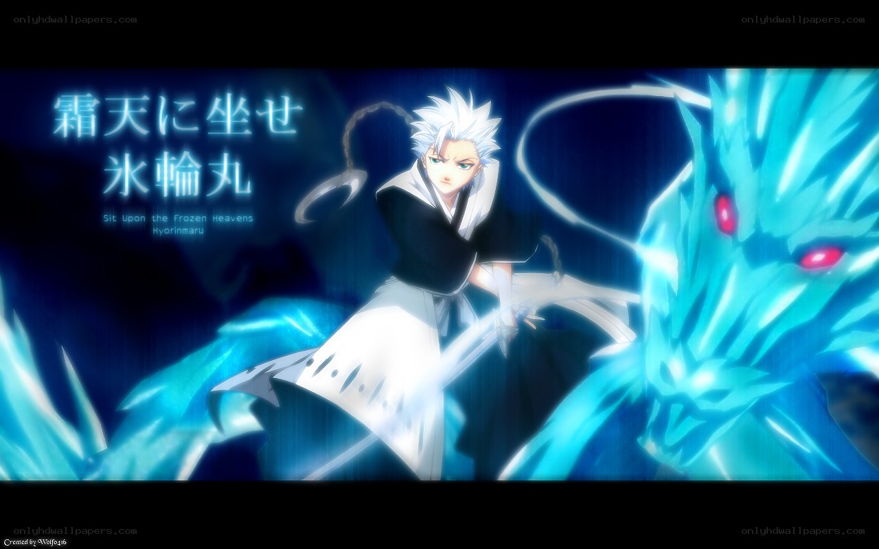 Bleach character with ice dragon