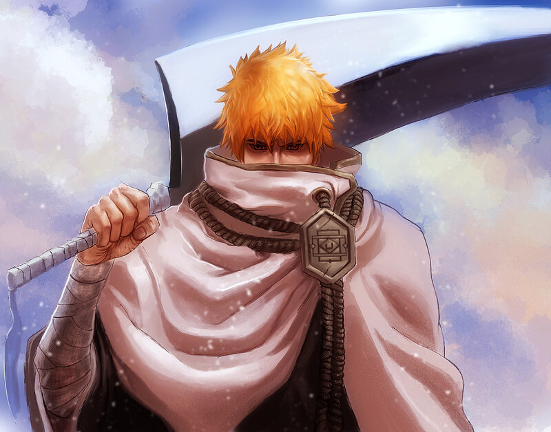 Bleach character with scythe