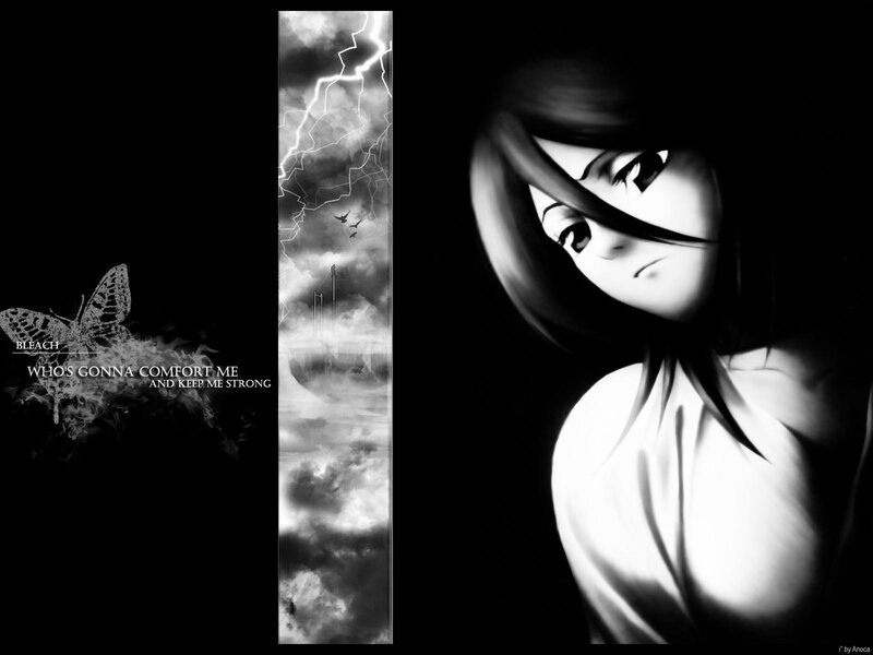 Bleach character with storm background