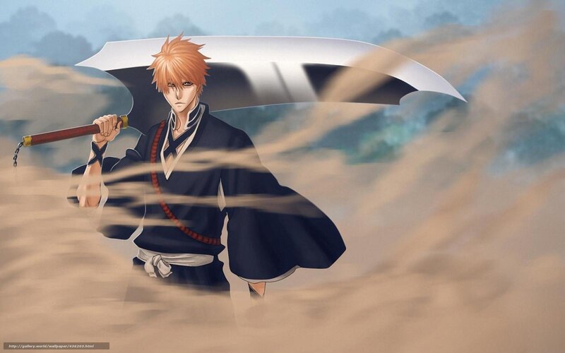 Bleach character with zanpakuto