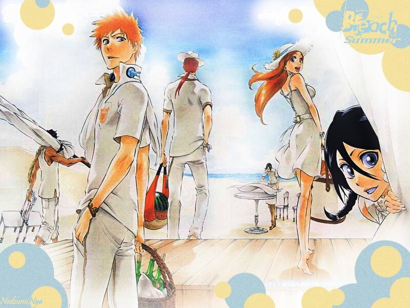 Bleach characters at the beach
