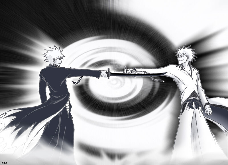 Bleach characters clash in battle