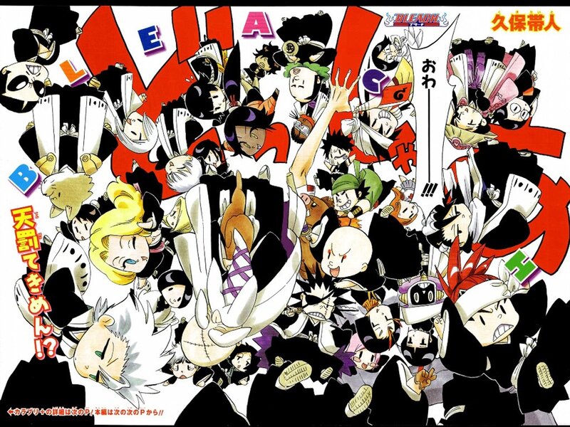 Bleach Characters Collage — Black