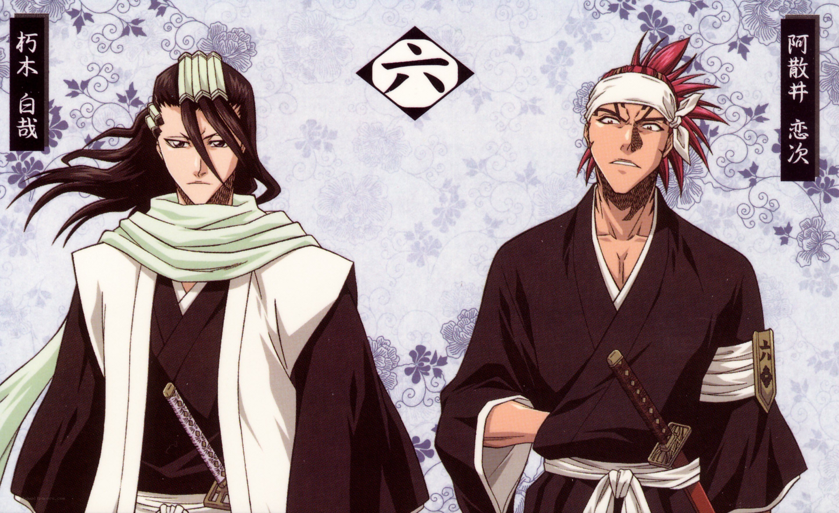 Bleach characters from the sixth division