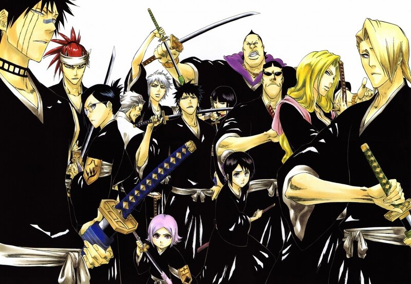 Bleach characters group portrait