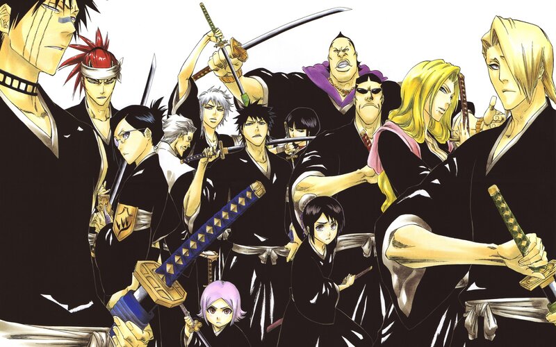 Bleach characters group portrait