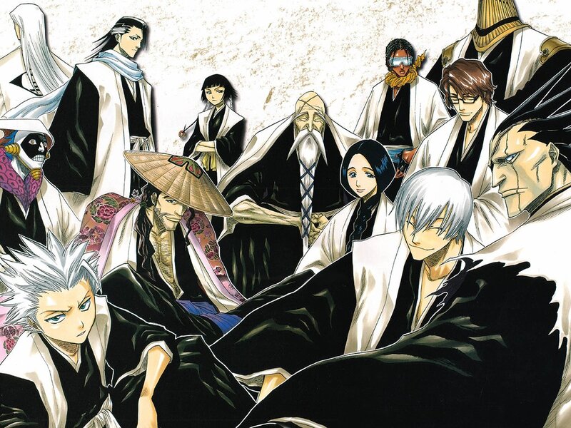 Bleach characters group portrait