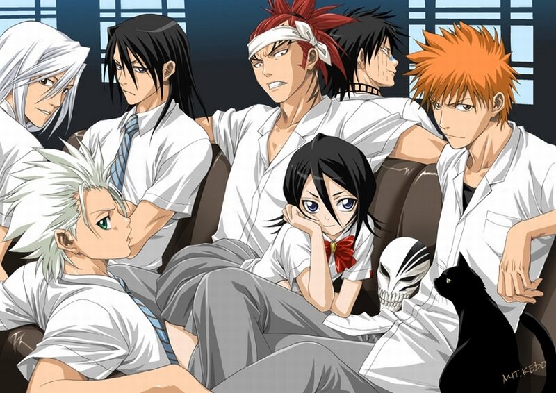 Bleach characters group portrait