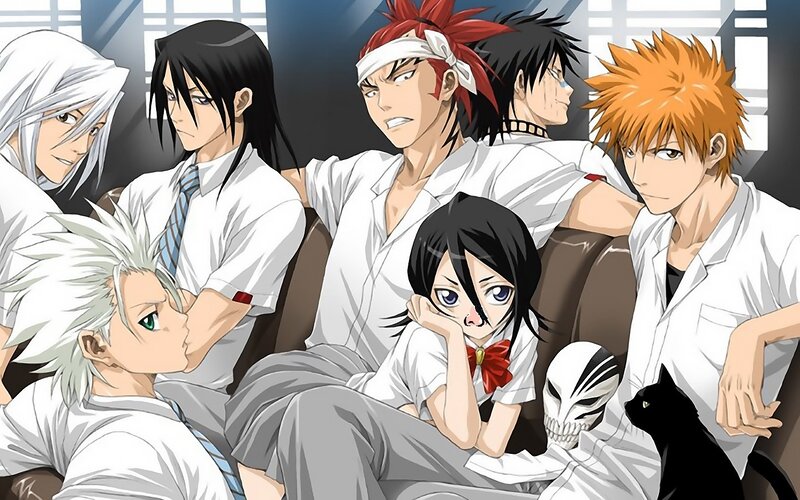 Bleach characters group portrait