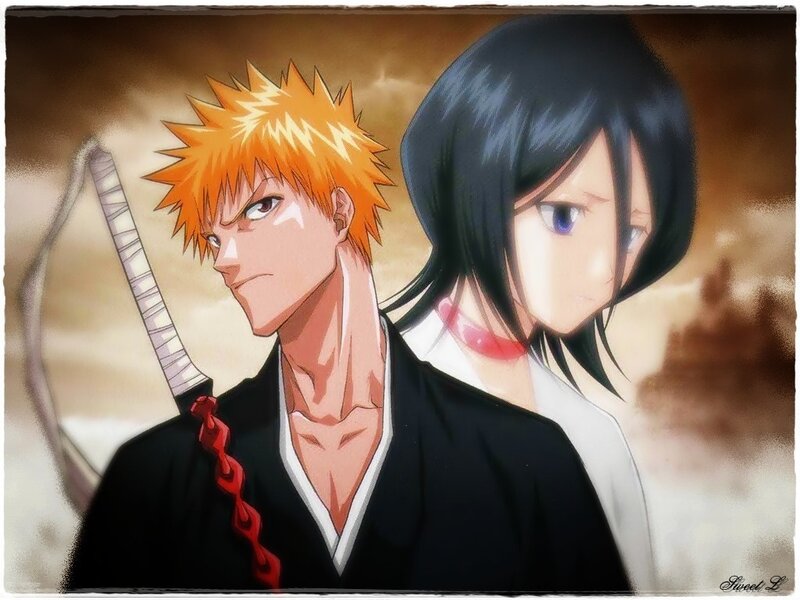 Bleach characters Ichigo and Rukia