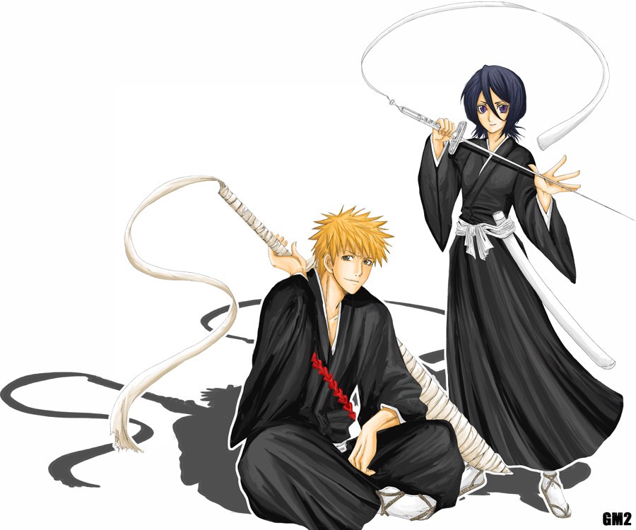 Bleach characters Ichigo and Rukia