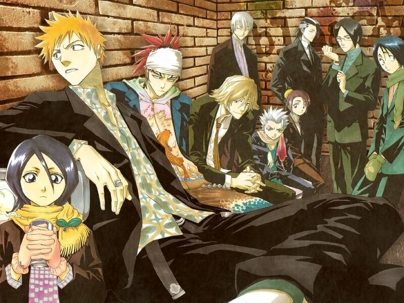 Bleach characters in a group