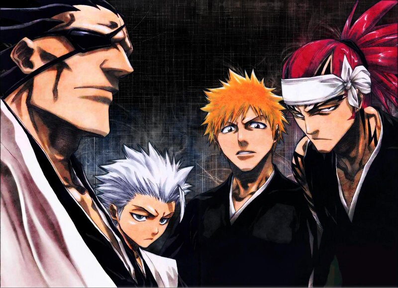 Bleach characters in a tense scene