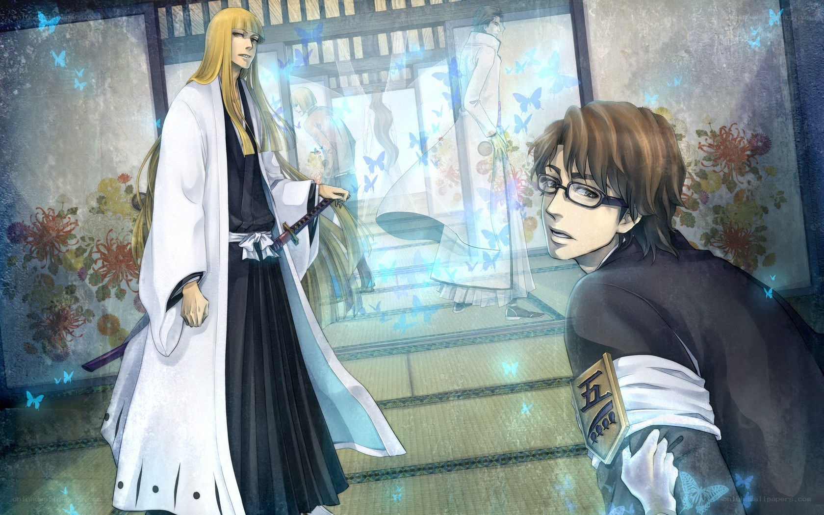 Bleach characters in a traditional room