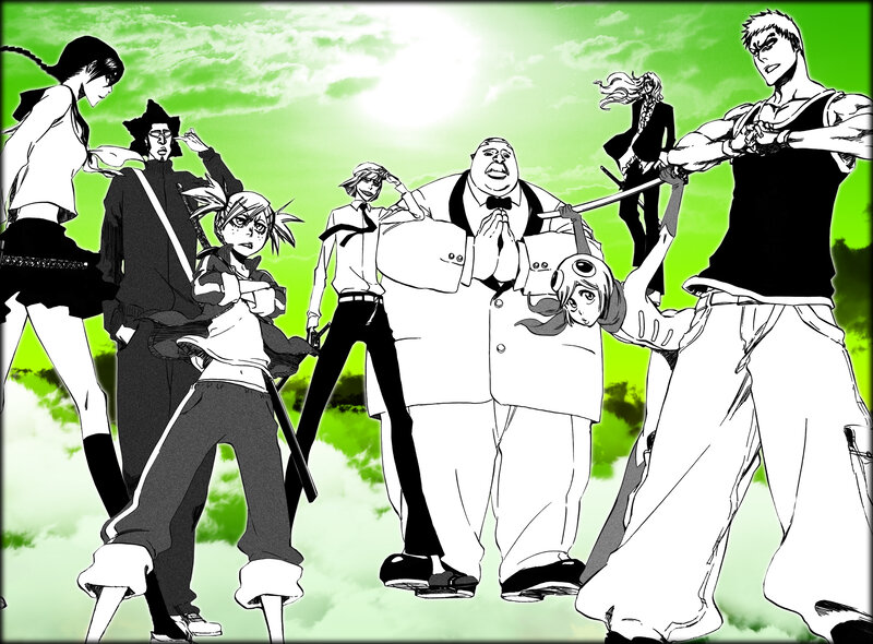 Bleach characters in action