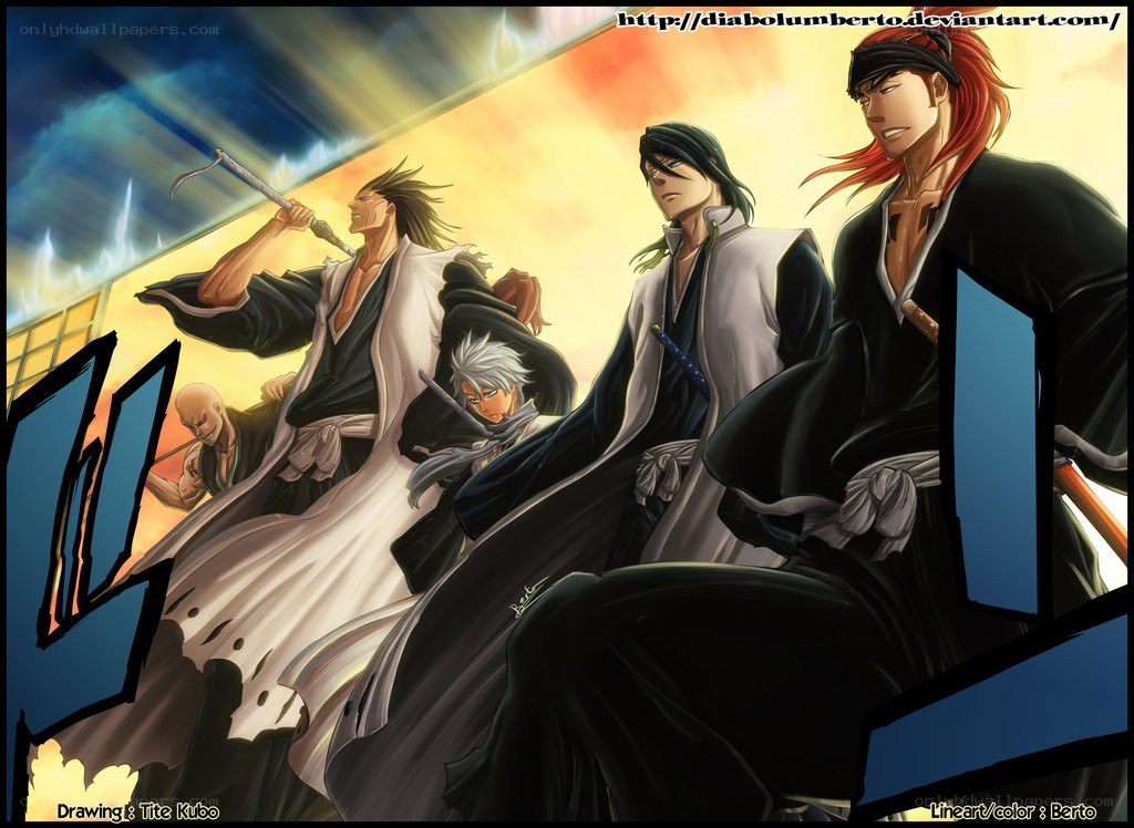 Bleach characters in action
