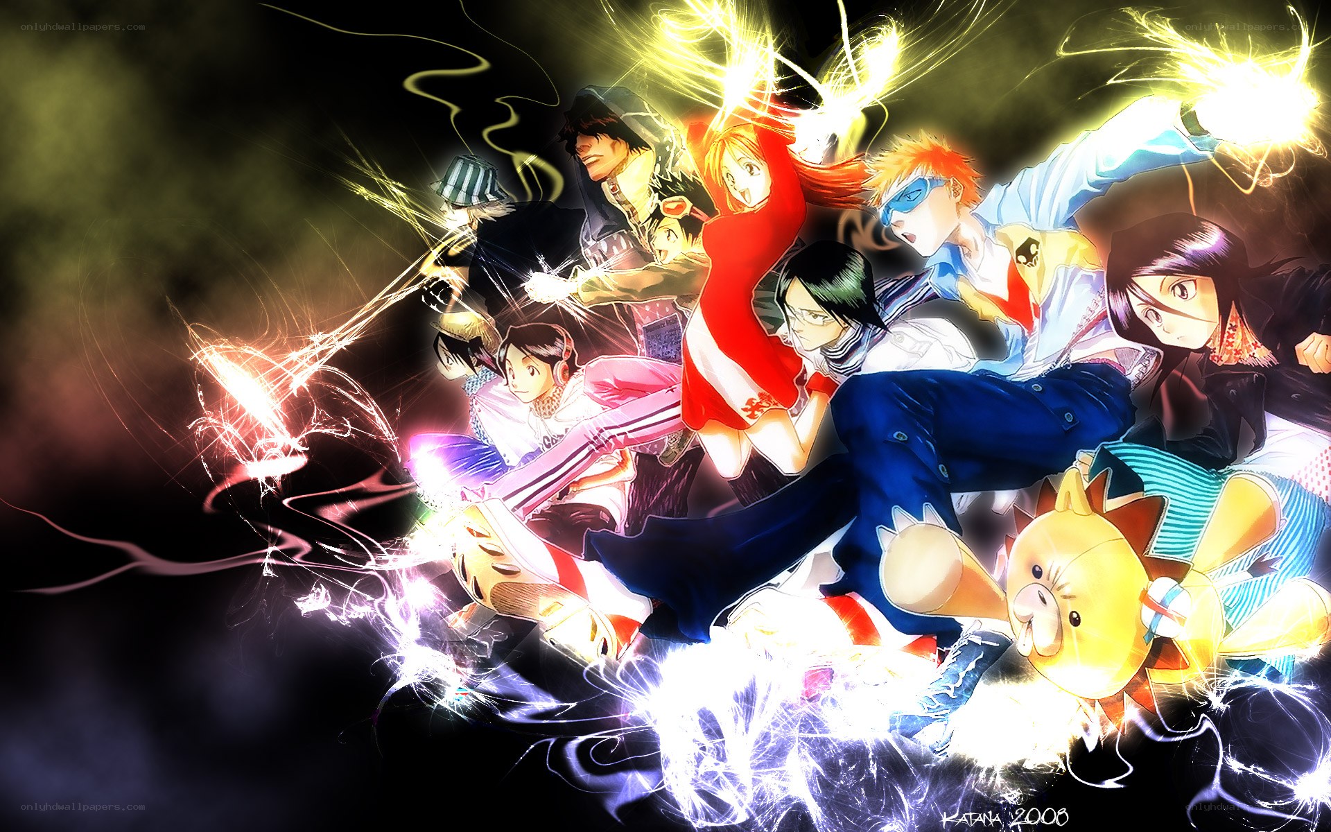 Bleach characters in action