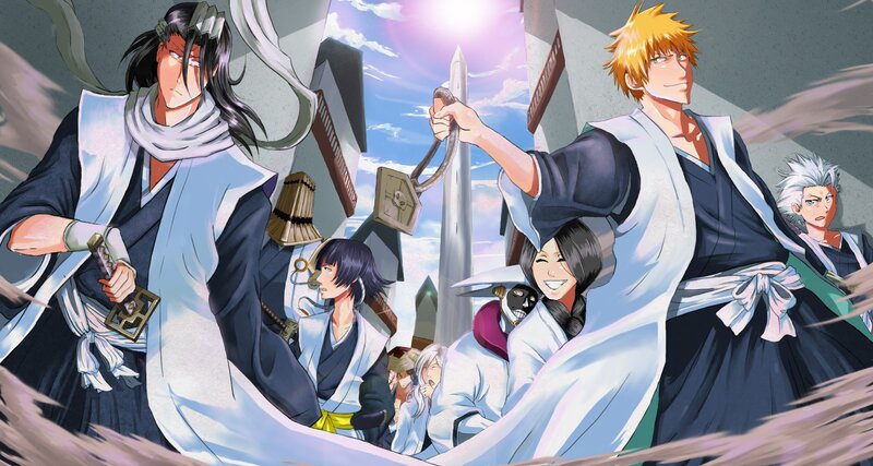 Bleach characters in action