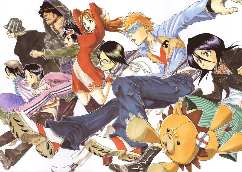 Bleach characters in action