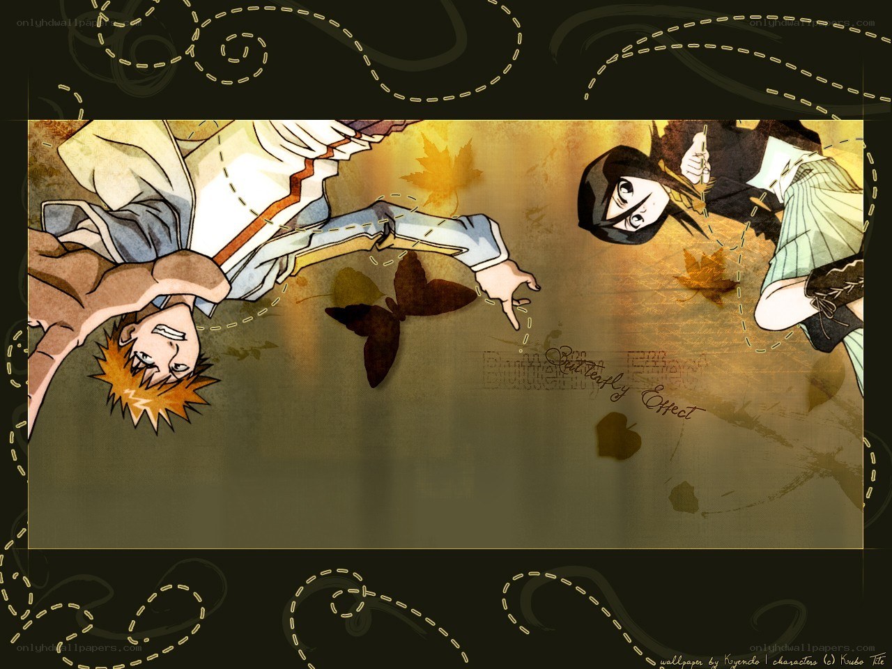 Bleach characters in autumn scene