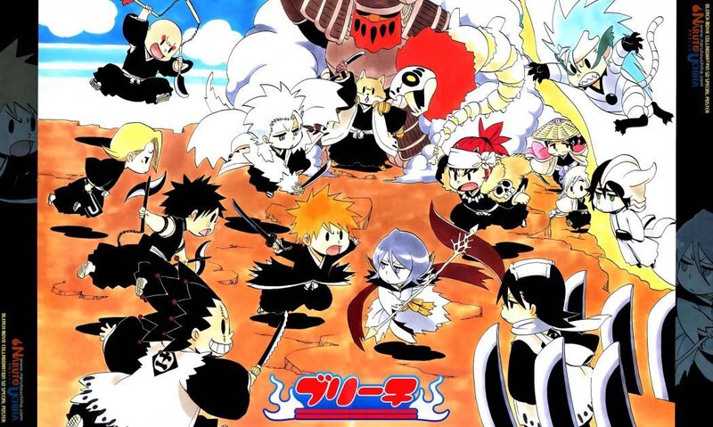 Bleach characters in chibi style