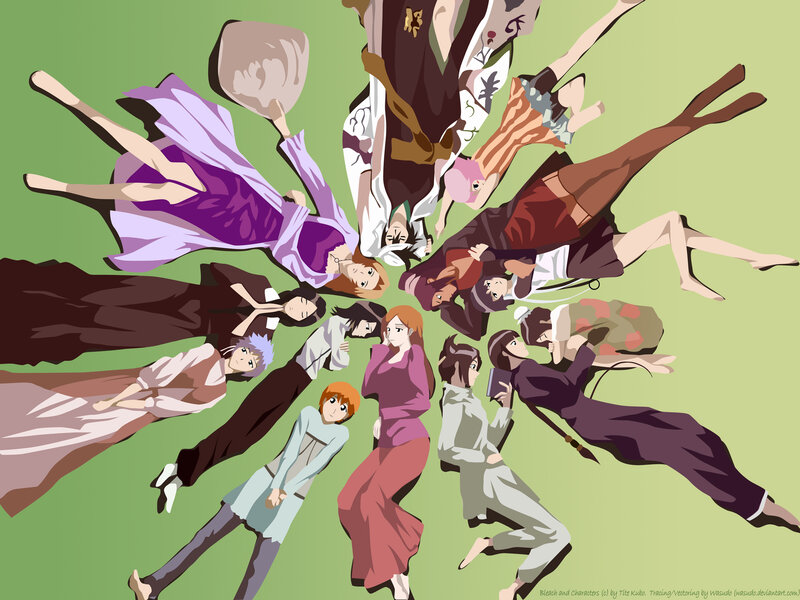Bleach characters in circle