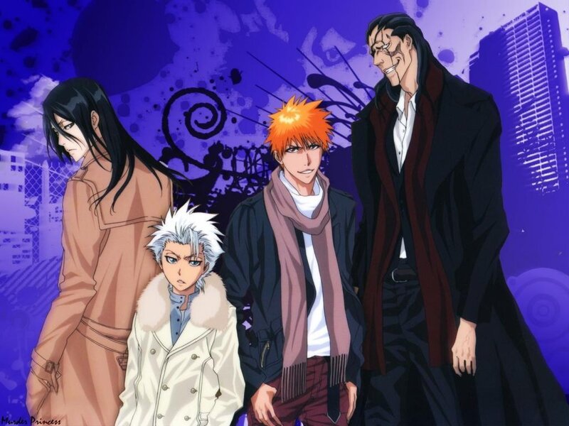 Bleach characters in city