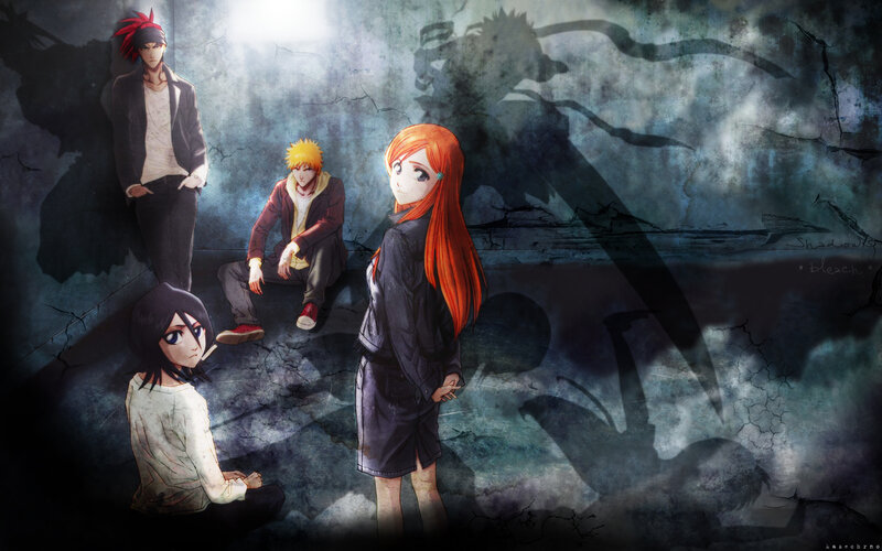 Bleach characters in dark setting