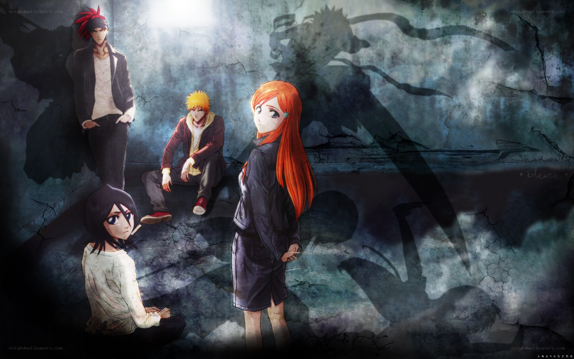 Bleach characters in dark setting