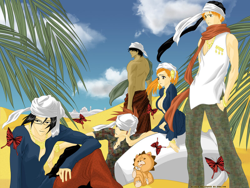 Bleach characters in desert