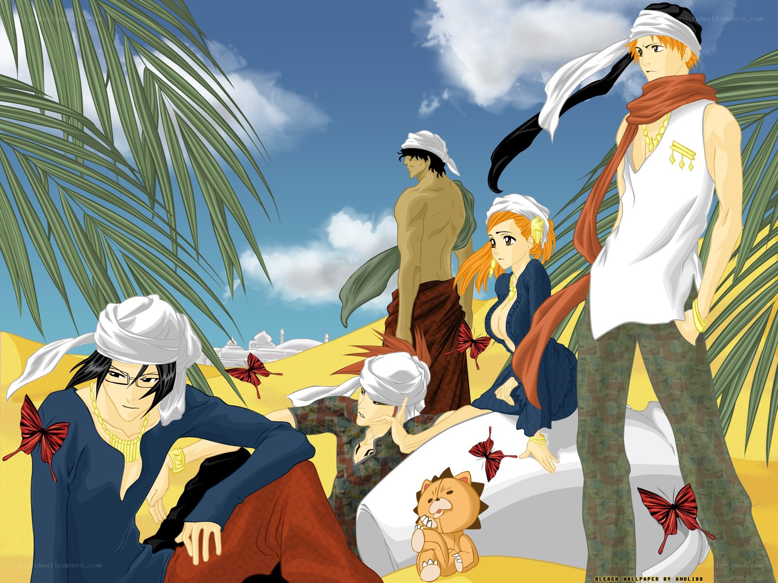 Bleach characters in desert