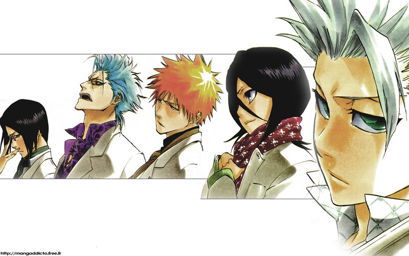 Bleach characters in line