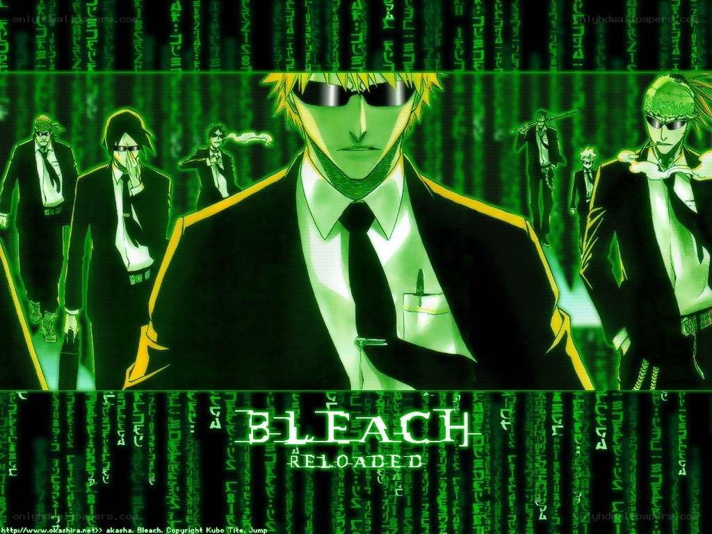 Bleach characters in Matrix style