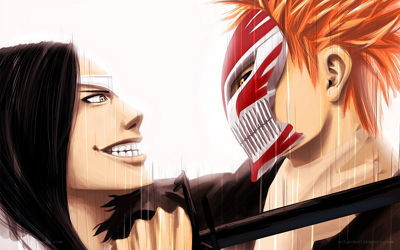 Bleach characters in rain