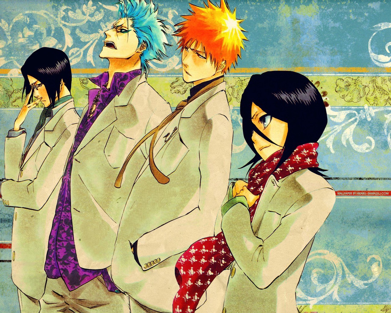 Bleach characters in school uniforms