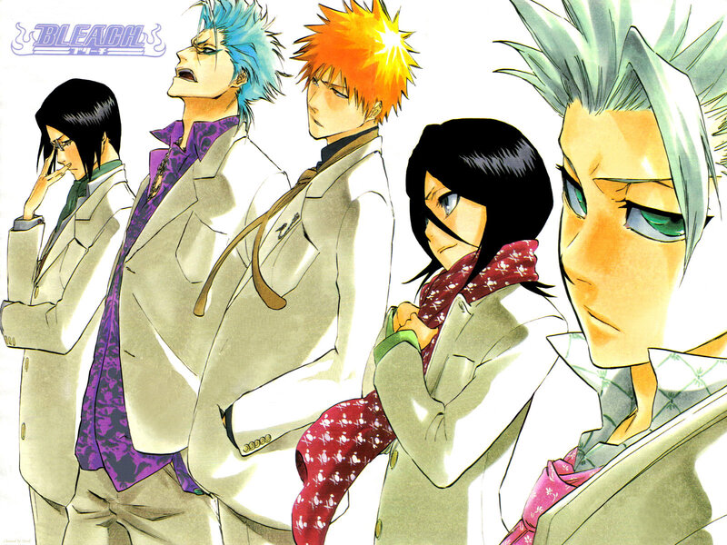Bleach characters in school uniforms