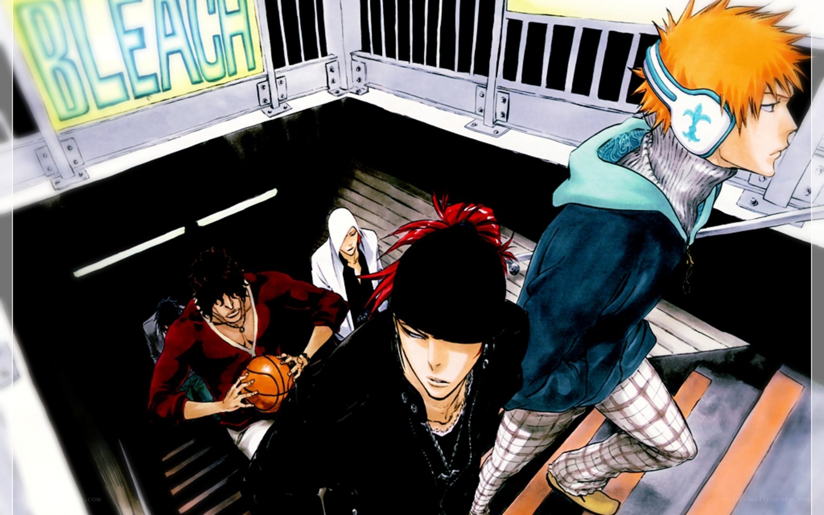 Bleach characters in subway