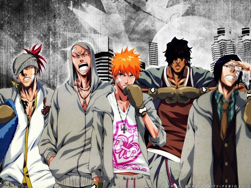 Bleach characters in urban setting