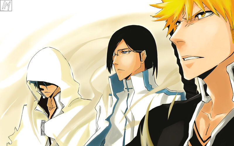 Bleach characters in white robes