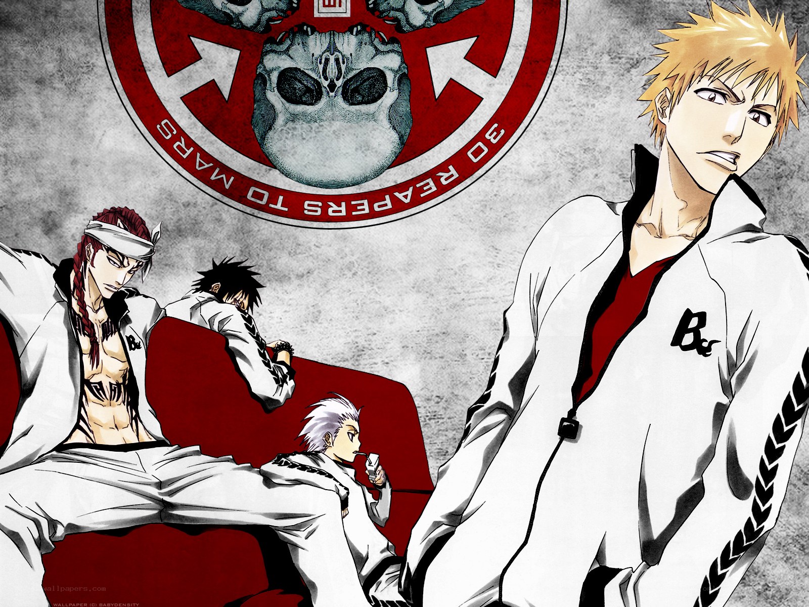Bleach characters in white uniforms
