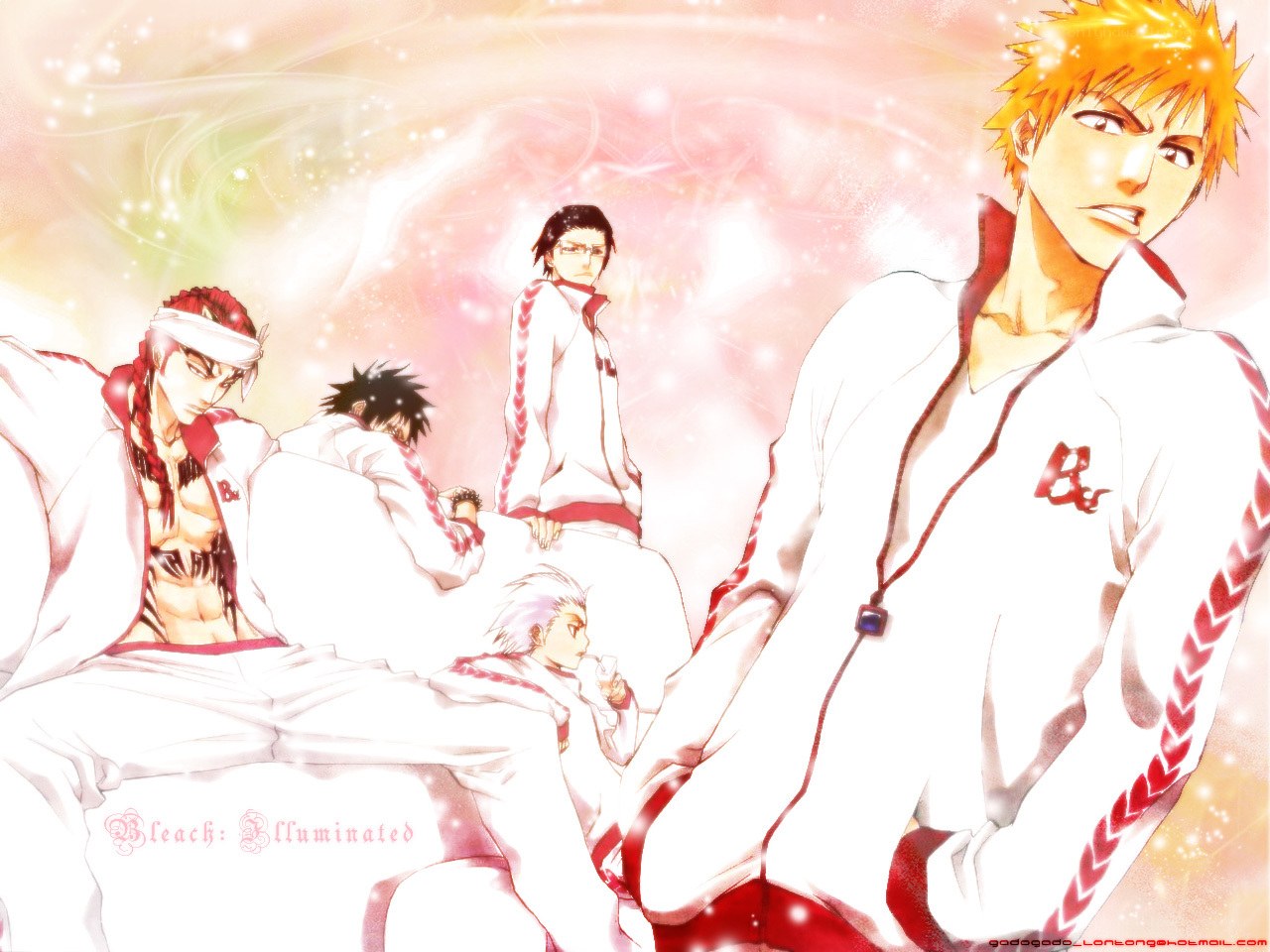 Bleach characters in white uniforms