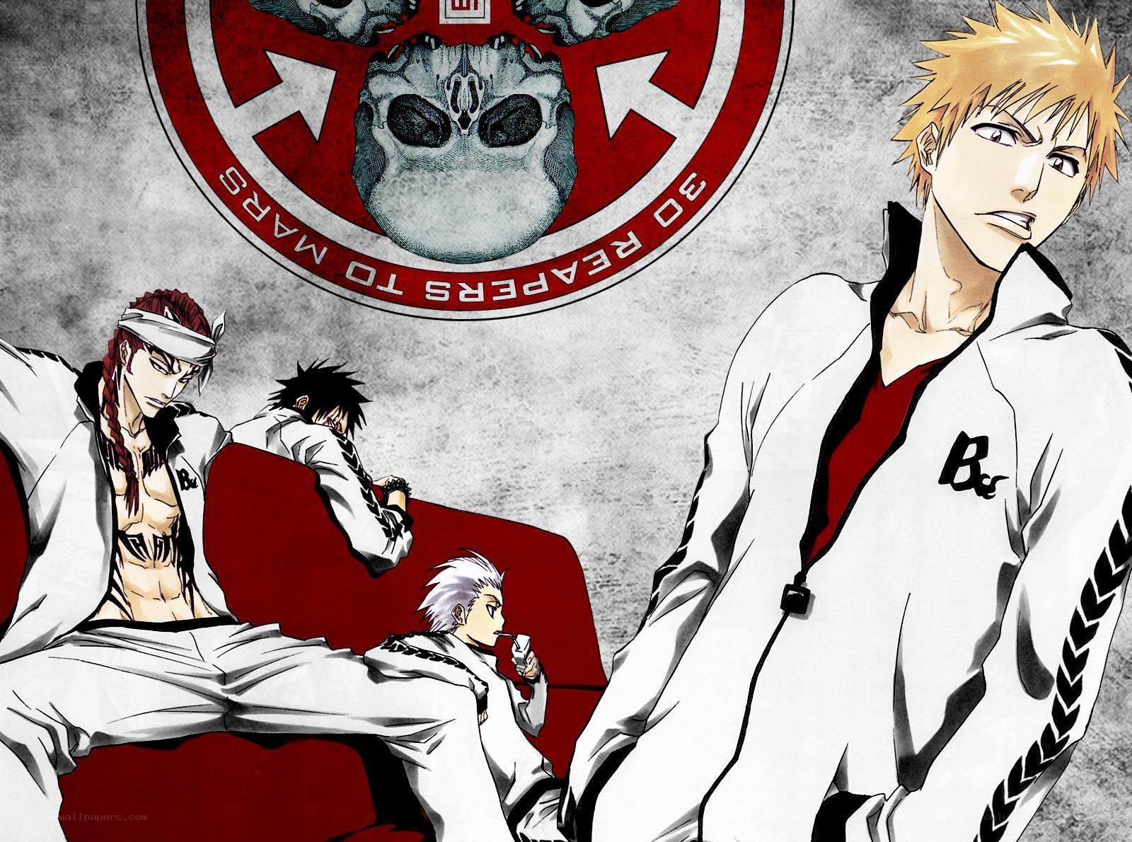 Bleach characters in white uniforms