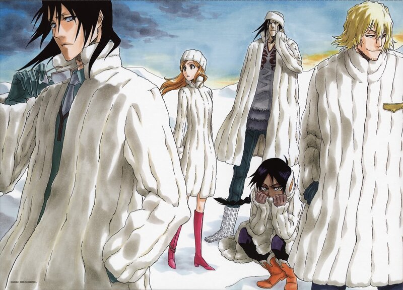 Bleach characters in winter coats