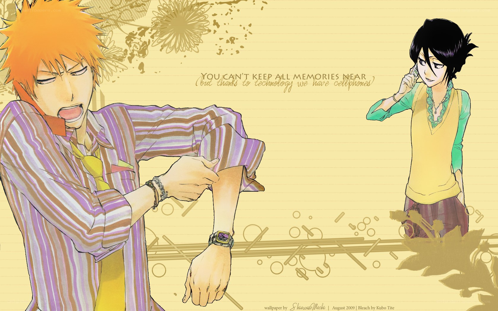 Bleach characters on phone call