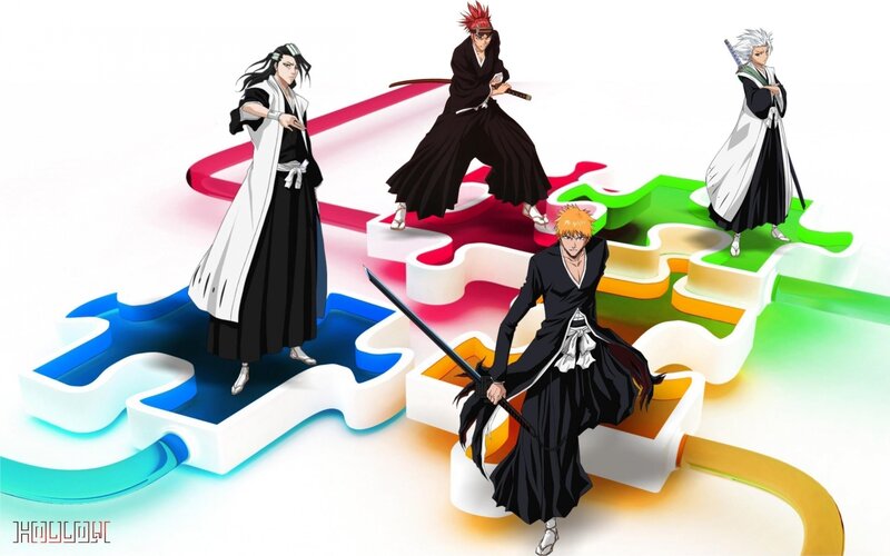 Bleach characters on puzzle pieces